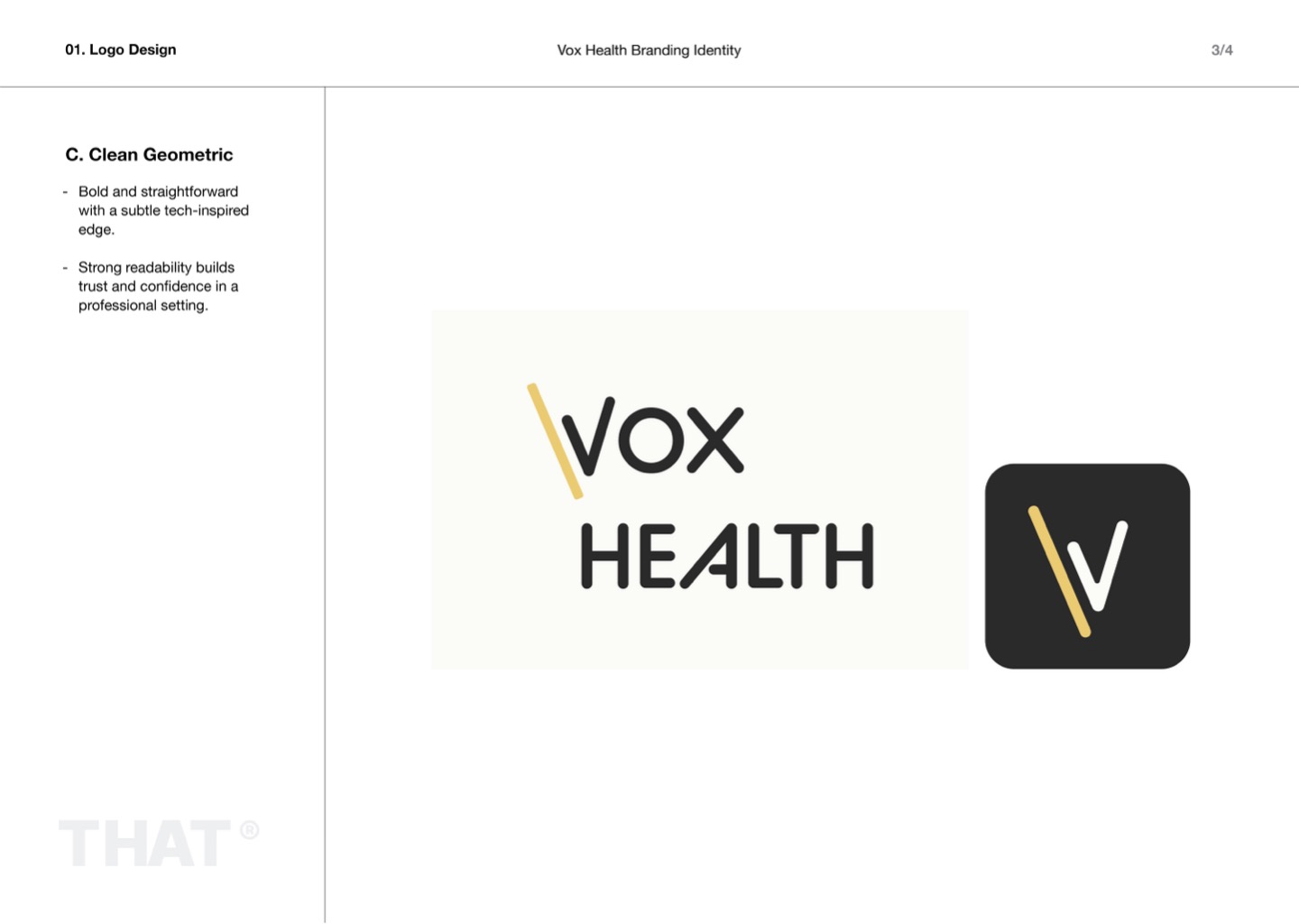 Direction B — warm, human-centered logo mark with approachable typography
